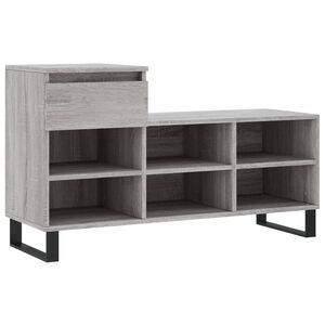 vidaXL Sapateira 102x36x60 cm derivados de madeira cinzento sonoma