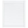 vidaXL Porta de arm&aacute;rio com design de persiana pinho maci&ccedil;o branco