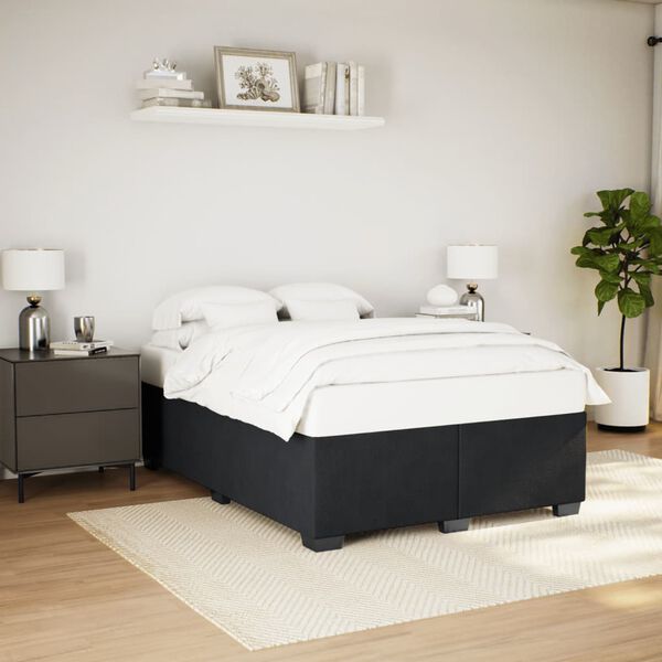 vidaXL Estrutura de cama sem colchão 140x200 cm veludo preto