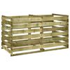 vidaXL Caixa de compostagem ripada pinho impregnado 180x90x90 cm