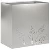 vidaXL Vaso de Jardim Prateado 50 x 30 x 49 cm A&ccedil;o inoxid&aacute;vel