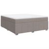 vidaXL Cama com molas/colch&atilde;o 180x200 cm tecido castanho-acinzentado