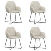 vidaXL Cadeiras de Jantar 4 unid. Veludo Creme 55 x 50 x 84 cm