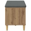 vidaXL Banco de Hall com almofada Carvalho Artesanal 60 x 38 x 46 cm