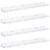 vidaXL Prateleira de Parede 4 pcs M&aacute;rmore Branco 60 x 9 x 3 cm