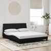 vidaXL Estrutura de cama sem colch&atilde;o Hanko 160x200 cm veludo preto