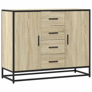 vidaXL Aparador 92x35x76 cm derivados de madeira carvalho sonoma