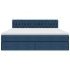 vidaXL Cama com arruma&ccedil;&atilde;o e colch&atilde;o com colch&atilde;o Azul 180 x 200 cm