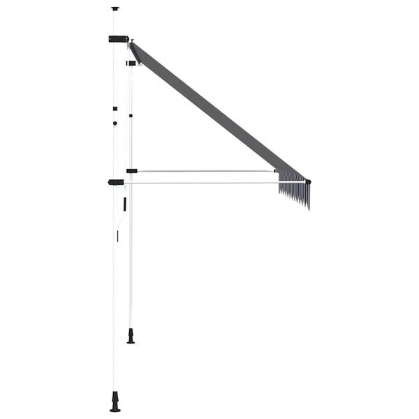 vidaXL Toldo retr&aacute;til manual 300 cm riscas azuis e brancas