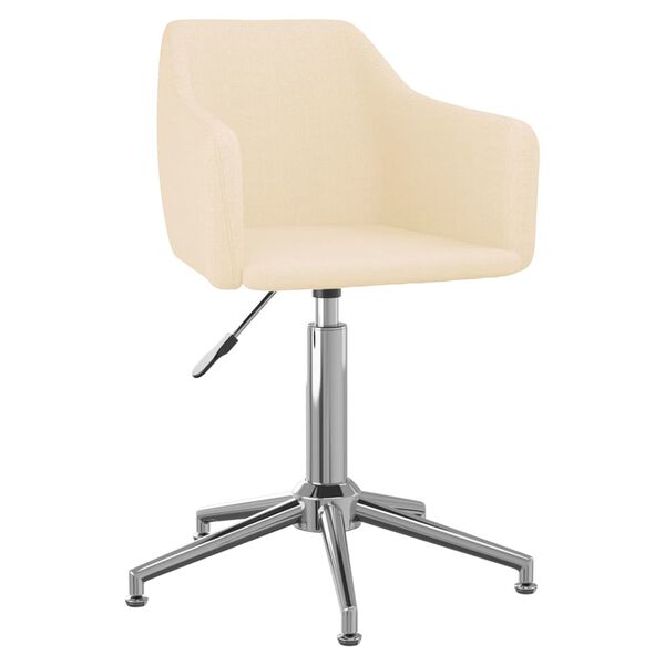 vidaXL Cadeiras de jantar girat&oacute;rias 6 pcs tecido cor creme