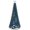 vidaXL &Aacute;rvore de Natal de ouropel com LED e base EKENAS 180 cm 220 LED
