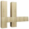 vidaXL 7 pcs conjunto m&oacute;veis de TV derivados madeira carvalho sonoma