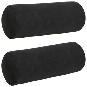 vidaXL Almofadas de Apoio 2 pcs Preto &Oslash; 15 x 40 cm