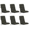 vidaXL Almofadas para Cadeiras Alta em 6 Pe&ccedil;as VIANEN 6 pcs Antracite