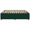 vidaXL Estrutura de cama sem colch&atilde;o 200x200 cm veludo verde-escuro
