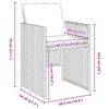 vidaXL Conjunto de Jantar para Jardim com almofada 9 pcs Preto vime PE