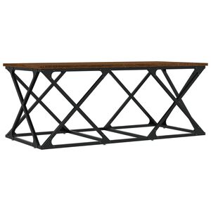 vidaXL Mesa de centro 100x49x40 cm derivados madeira carvalho castanho