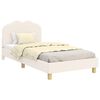 vidaXL Estrutura de Cama Infantil com Cabeceira Creme 90 x 190 cm