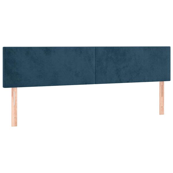 vidaXL Cabeceiras azul-escuro 180x5x78/88 cm veludo