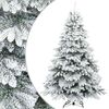 vidaXL &Aacute;rvore de Natal Artificial Articulada Nevado Flocked Branco