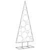 vidaXL &Aacute;rvore de Natal para decora&ccedil;&atilde;o 180 cm metal preto