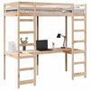 vidaXL Estrutura de cama loft Natural 90 x 200 cm