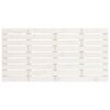 vidaXL Cabeceira de parede 141x3x63 cm madeira de pinho maciça branco