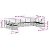 vidaXL Conjuntos de sof&aacute;s 10 pcs Natural Madeira S&oacute;lida de Ac&aacute;cia