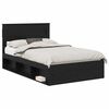 vidaXL Estrutura da Cama Carvalho Preto 135 x 190 cm