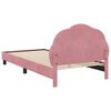 vidaXL Estrutura de Cama Infantil com Cabeceira Rosa 80 x 200 cm