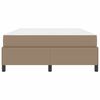 vidaXL Estrutura da Cama com colch&atilde;o Cappuccino 140 x 190 cm tecido