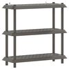 vidaXL Unidade de Estante 3 n&iacute;veis 100 x 40 x 96 cm PP Cinzento-claro