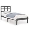 vidaXL Estrutura cama solteiro 90x200 cm madeira maci&ccedil;a cinzento