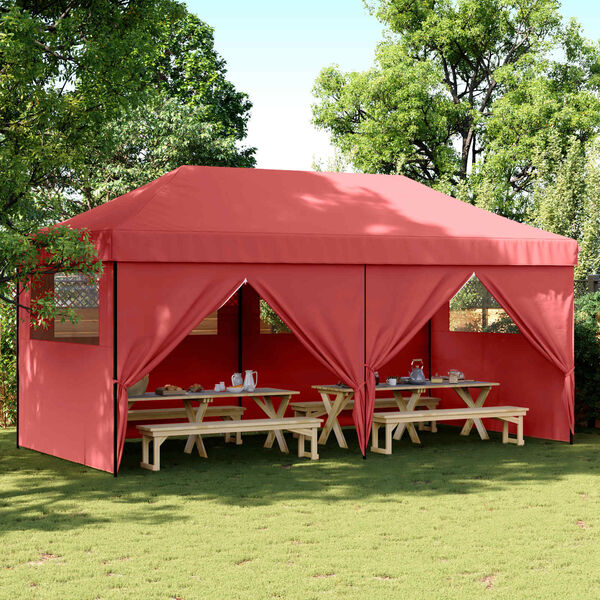 vidaXL Tenda de Festa Borgonha 292 x 580 x 315 cm Tecido Oxford