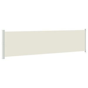vidaXL Toldo lateral retr&aacute;til para p&aacute;tio 600x160 cm cor creme