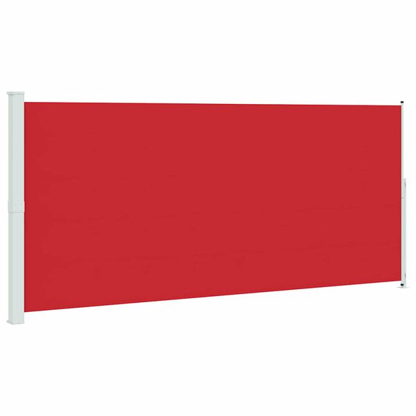 vidaXL Toldo lateral retr&aacute;til para p&aacute;tio 220x500 cm vermelho