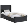 vidaXL Estrutura de Cama com Armazenamento e Cabeceira Preto