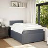 vidaXL Cama boxspring com colch&atilde;o 120x190 cm veludo cinzento-escuro