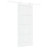 vidaXL Porta Deslizante Branco 83 x 202 cm Madeira de Pinho Maci&ccedil;a