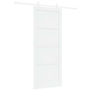 vidaXL Porta Deslizante Branco 83 x 202 cm Madeira de Pinho Maci&ccedil;a