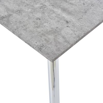 vidaXL Mesa de jantar 80,5x80,5x73 cm MDF cinzento cimento e prateado