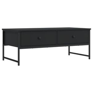 vidaXL Mesa de centro 101x49x39,5 cm derivados de madeira preto