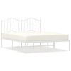 vidaXL Estrutura de cama com cabeceira 140x190 cm metal branco