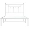 vidaXL Estrutura de cama com cabeceira 100x190 cm metal branco