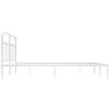 vidaXL Estrutura de cama com cabeceira 160x200 cm metal branco