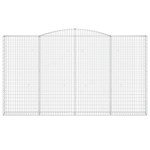 vidaXL Cestos gabião arqueados 7pcs 400x30x220/240cm ferro galvanizado