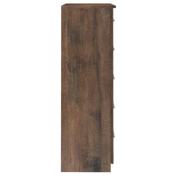 vidaXL M&oacute;vel de gavetas 71x35x108 cm aglomerado cor carvalho fumado