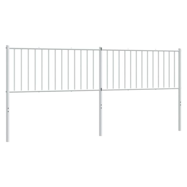 vidaXL Cabeceira de cama 200 cm metal branco