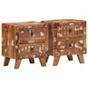 vidaXL Mesas de cabeceira 2 pcs 40x32x46 cm madeira recuperada maci&ccedil;a
