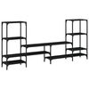 vidaXL Arm&aacute;rio de TV 206,5x28,5x95 cm derivados de madeira preto